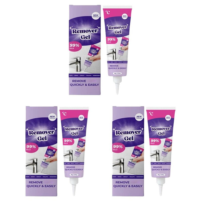 Removes and cleans gel, powerful household cleaning gel, penetrates all surfaces, suitable for bathroom and kitchen tile grout (2 sheets)